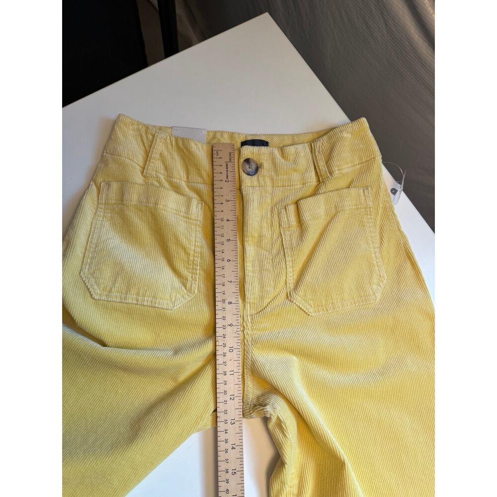 Anthropologie Maeve Colette Cropped Wide Leg Corduroy Pants Sz 28 Light Yellow - Picture 10 of 11